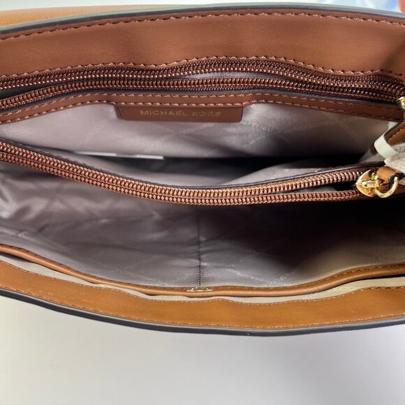 MICHAEL Michael Kors Parker Extra Large Leather Shoulder Bag Brown - Picture 16 of 16